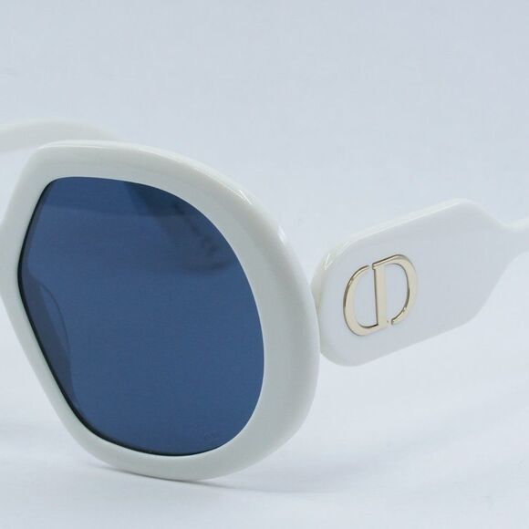NEW DIOR DIORBOBBY R1U 95B0 IVORY BLUE SUNGLASSES - Picture 5 of 14